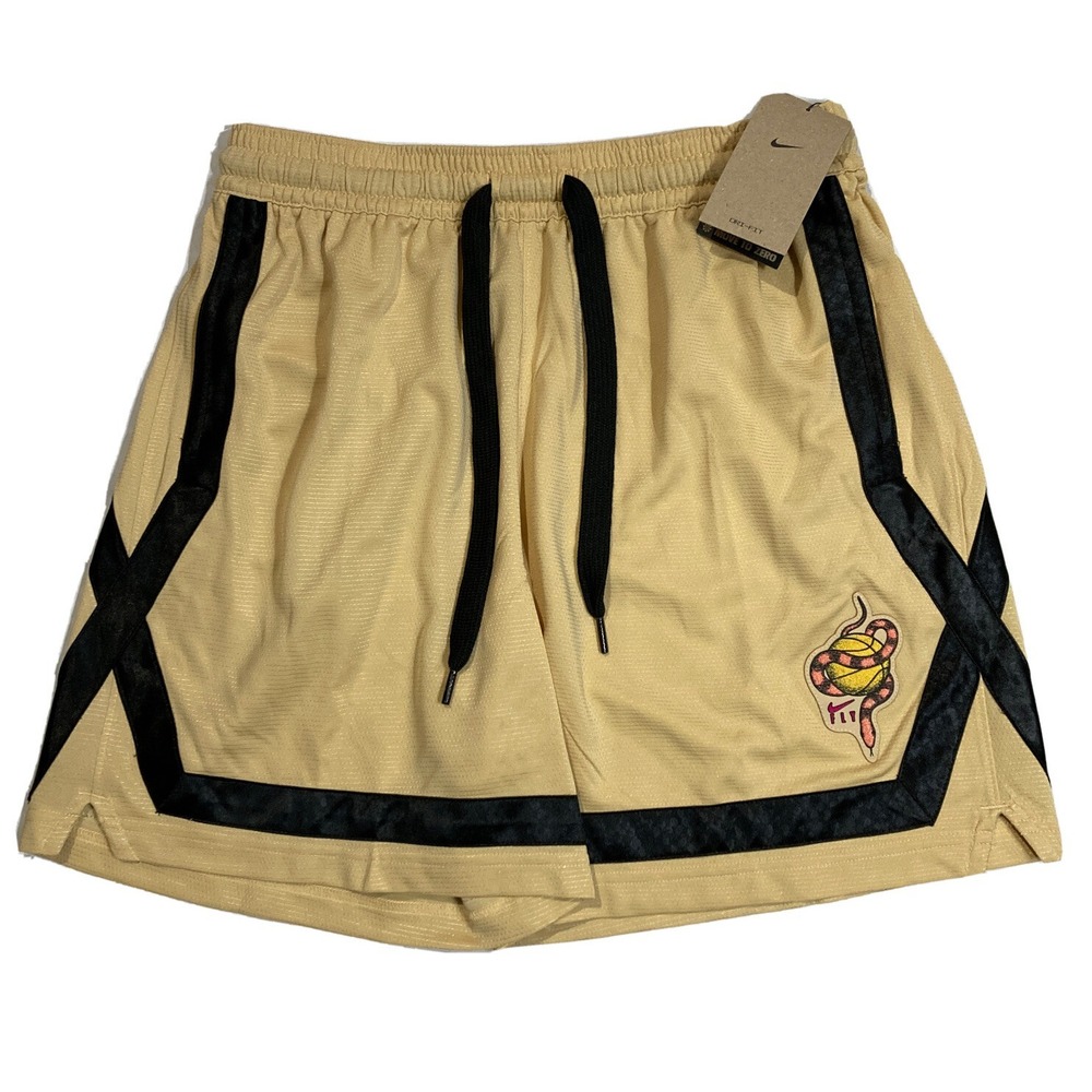 NWT Nike Women's Dri-FIT Fly‎ Crossover Basketball Shorts DH7350 Gold Size XXL